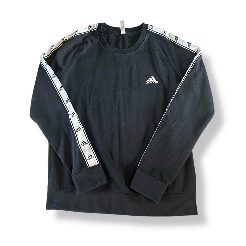 [Adidas] Black Crewneck Pullover Sweatshirt